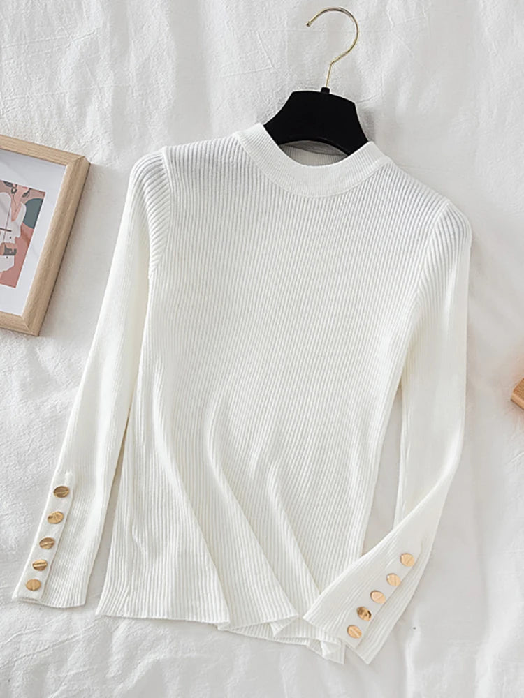 Thick sweater pullovers khaki casual - Women's Fashion - View 19