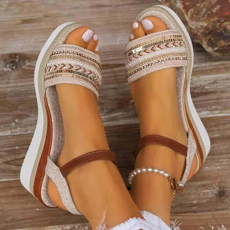 Casual Wedge Sandals - Additional View 6