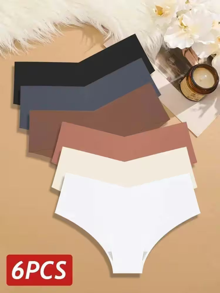 6PCS Panties Ice Silk Ultra Thin Briefs Sexy - Additional View 22