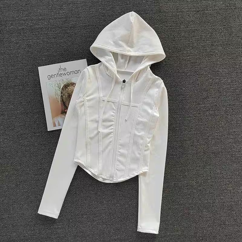 Fitness Coat Hooded Cardigan Sports - Additional View 3
