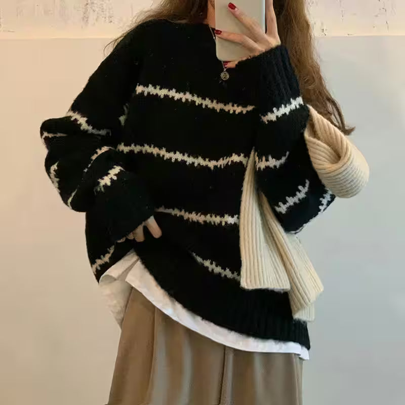 Sweater Casual Pullovers  Basics Knitted - Additional View 3
