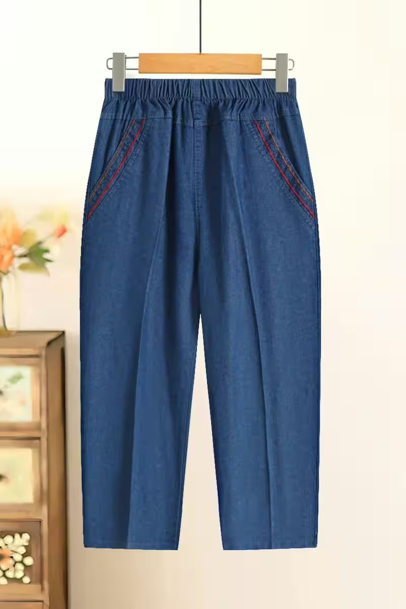 Plus size cropped jeans Pants Casual - Additional View 5