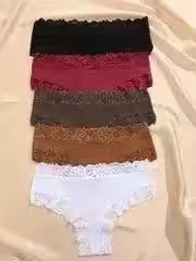 5Pcs/set Cotton Panties Floral Lace Intimate Underwear Trendy - Additional View 27