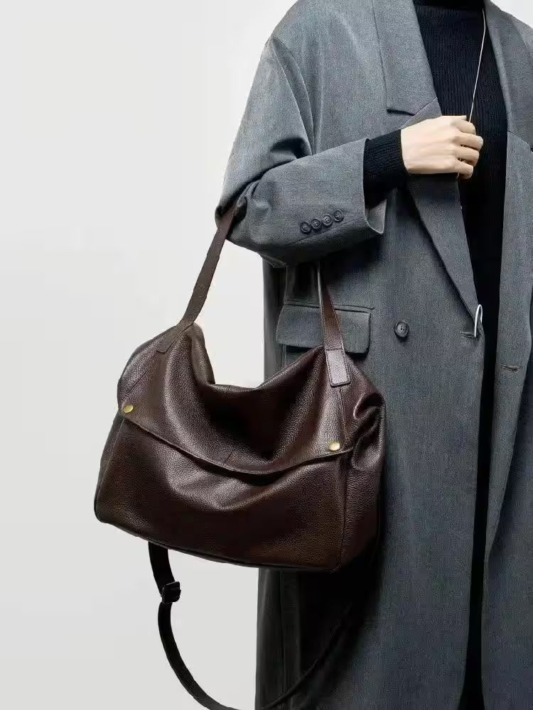 Bag arge capacity shoulder genuine leather - Additional View 12