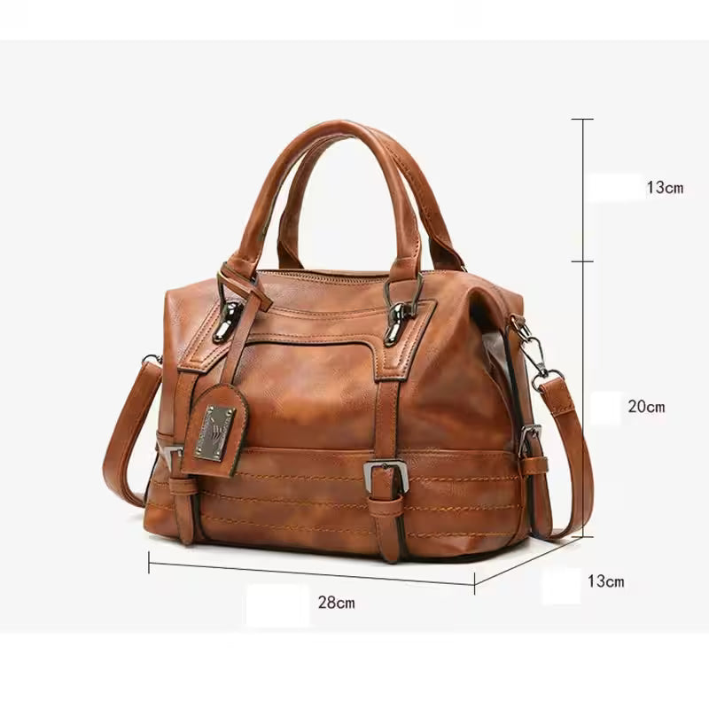Leather Boston Shoulder Bags Luxury - Additional View 5