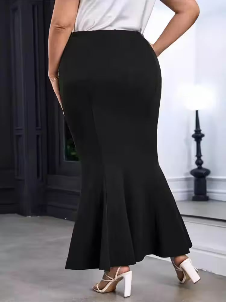 Plus Size High Waist Summer Fishtail Long Skirts - Additional View 6