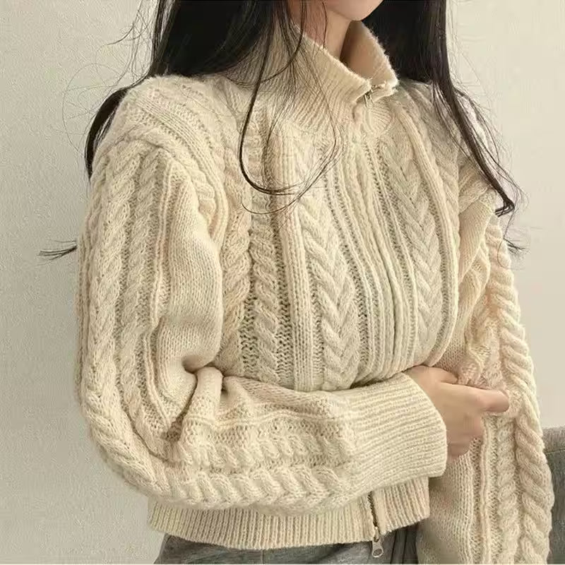 Casual Solid Cardigan Winter Short Coat - Additional View 3
