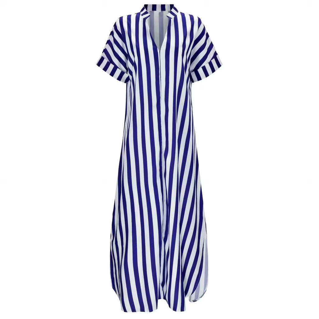 The Multiwear Shirt Dress / shibori stripe - Additional View 4