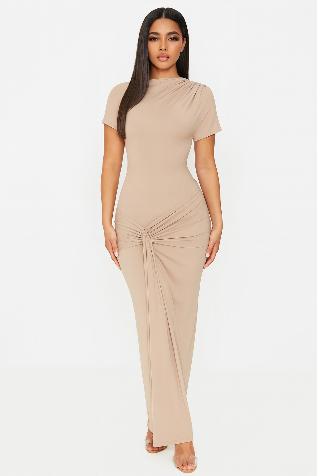 Sexy High Waist Maxi Dress Women Sleeveless Bodycon Evening