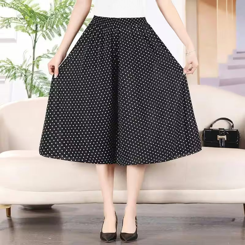 Plus Size Fashionable Flower Print Short Skirt Classic - Additional View 2