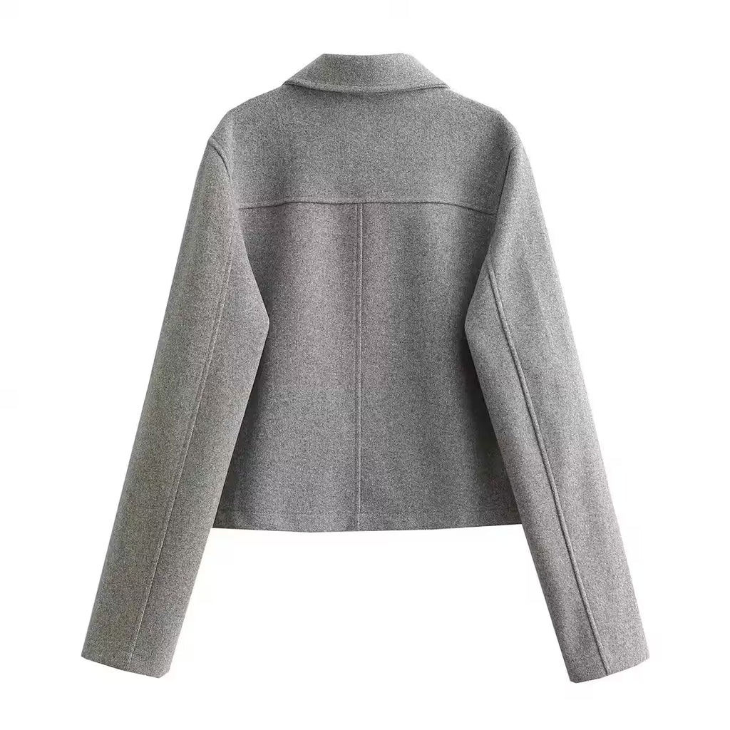 Jacket Women Button Cropped - Women's Fashion - View 5