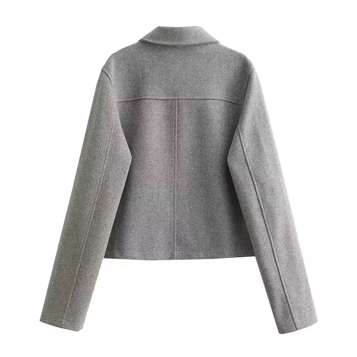 Jacket Women Button Cropped - Women's Fashion - View 5