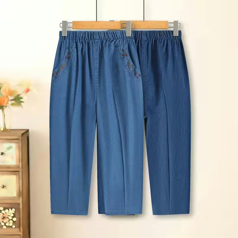Dresses - Plus size cropped jeans Pants Casual