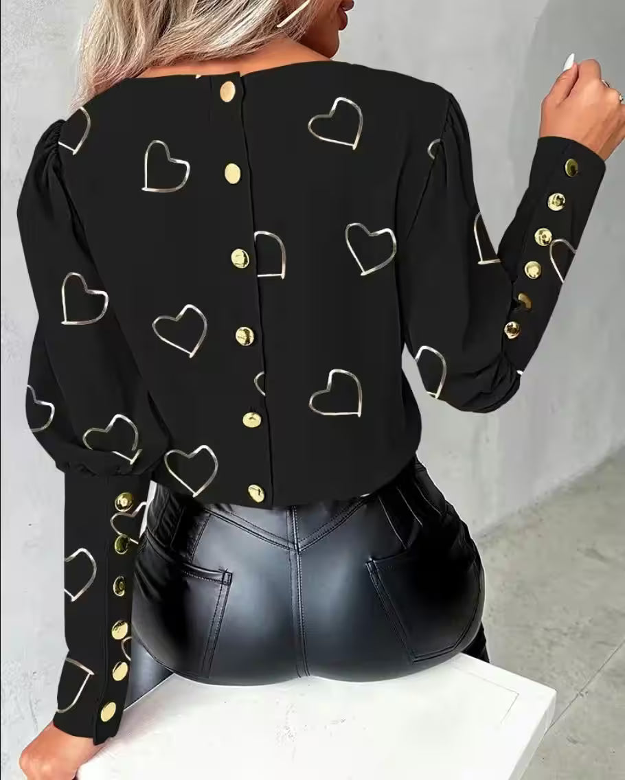 Shirt Long Sleeve Round Neck Button Down - Additional View 4
