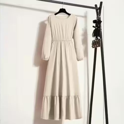 Dresses with Waist Slim Long Sleeve Pullover - Additional View 8