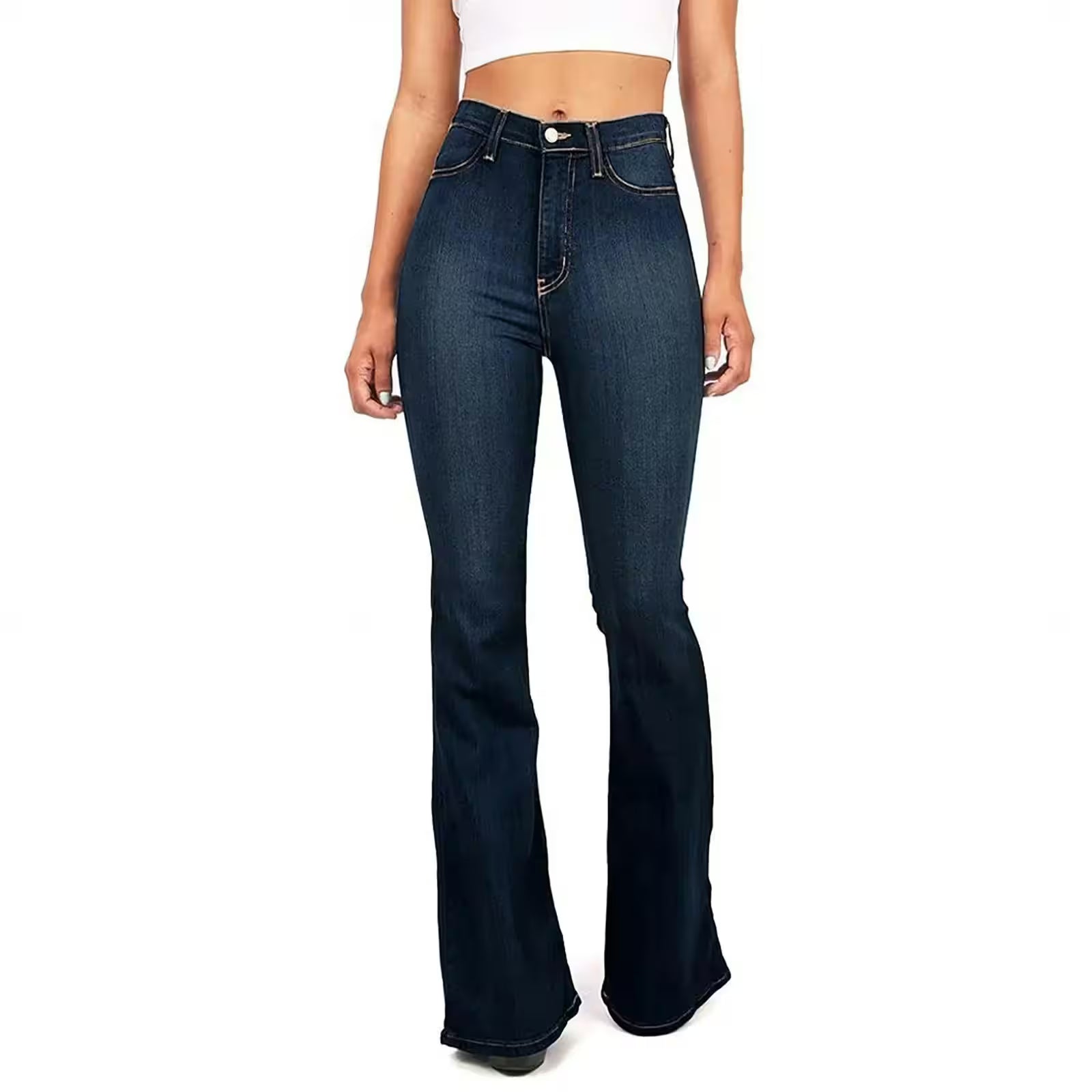 Flare jeans High Waist  Zipper Fly Skinny - Additional View 5