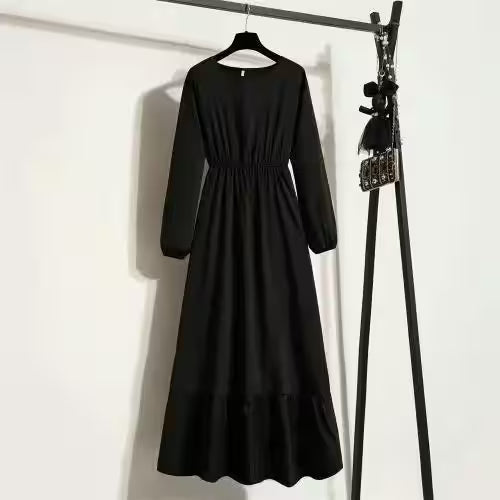 Dresses with Waist Slim Long Sleeve Pullover - Additional View 9