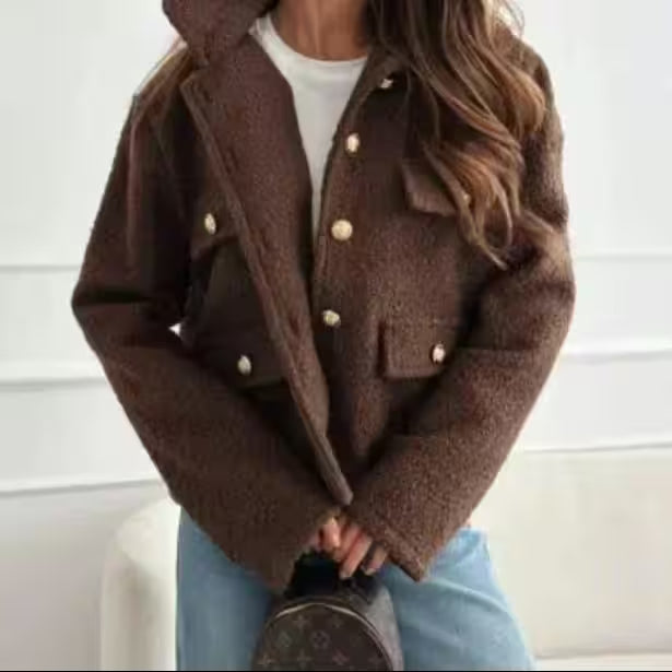 Rings - Coat Autumn and Winter Loose Short Woolen for Women