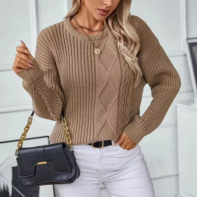 Twist Pullover Sweater Vintage Top - Women's Fashion - View 3