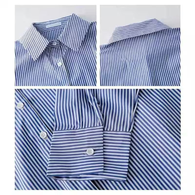 Casual Loose Fit Striped Top - Additional View 12