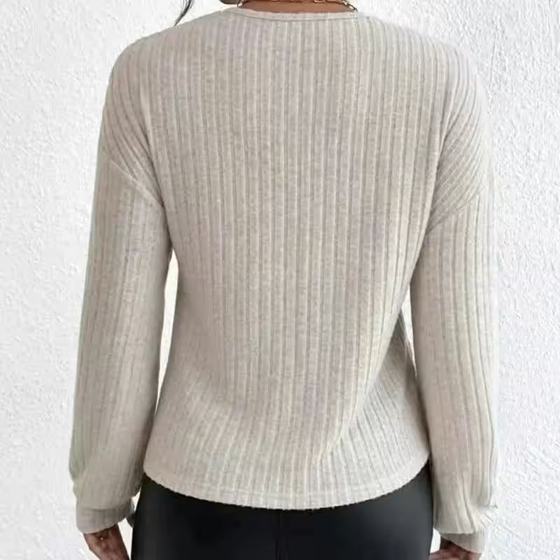 Casual Comfortable Versatile Solid V-Neck - Additional View 5