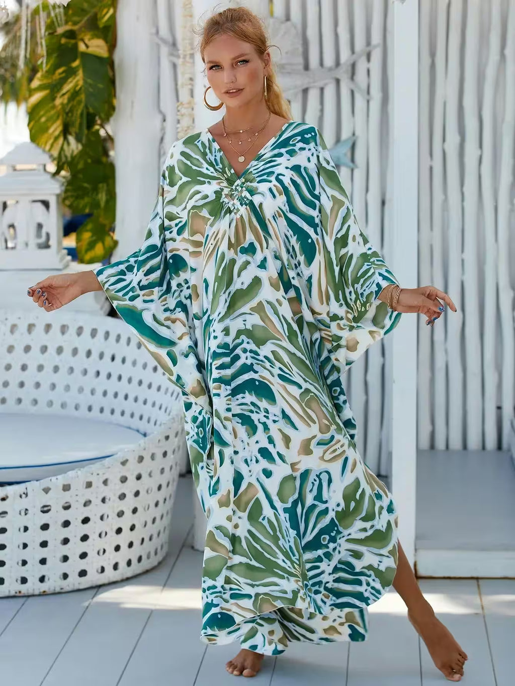 Dress Plus Size Oversized Long Beach Dress - Additional View 17
