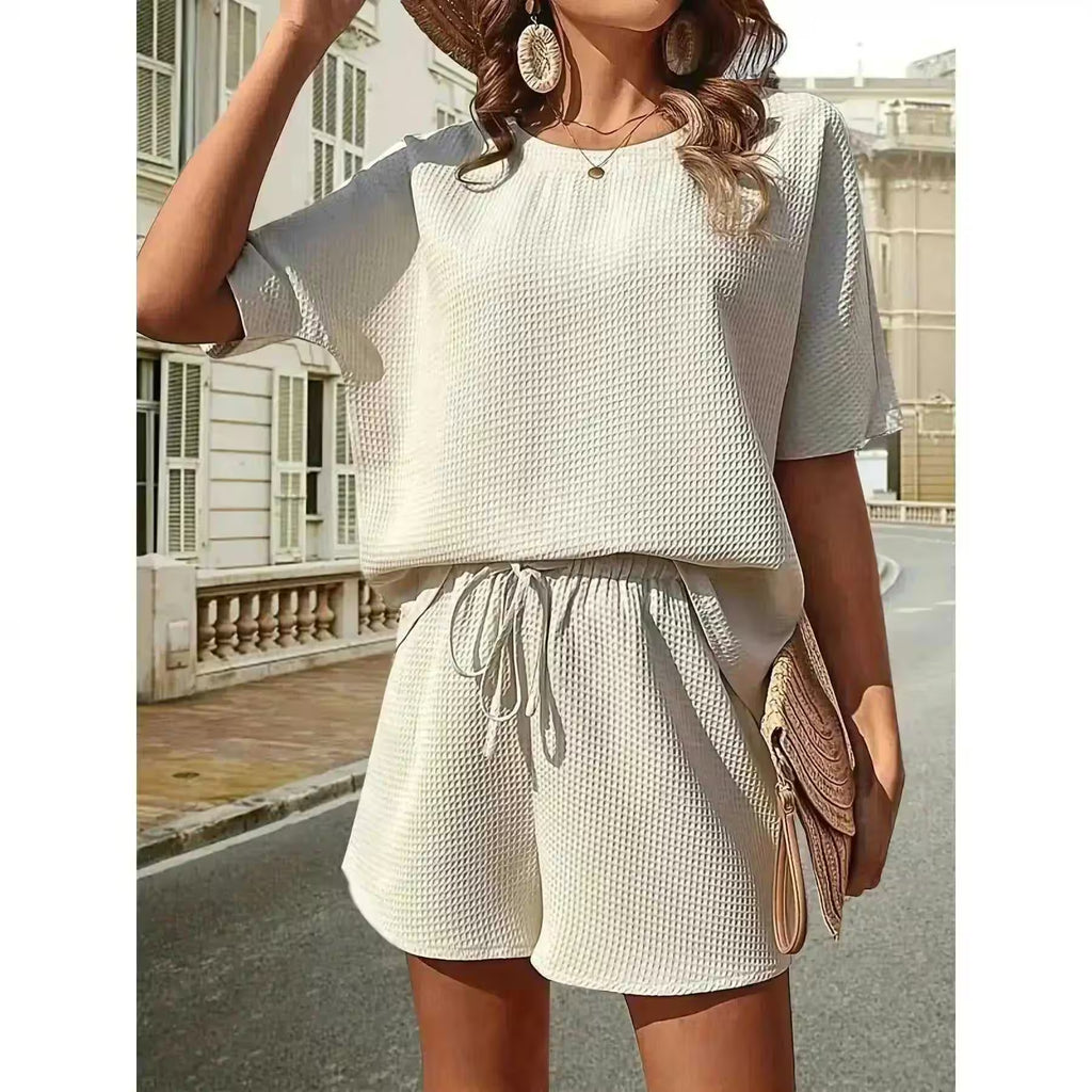2 Piece Sets Outfit Solid Color Casual Loose Short - Additional View 11