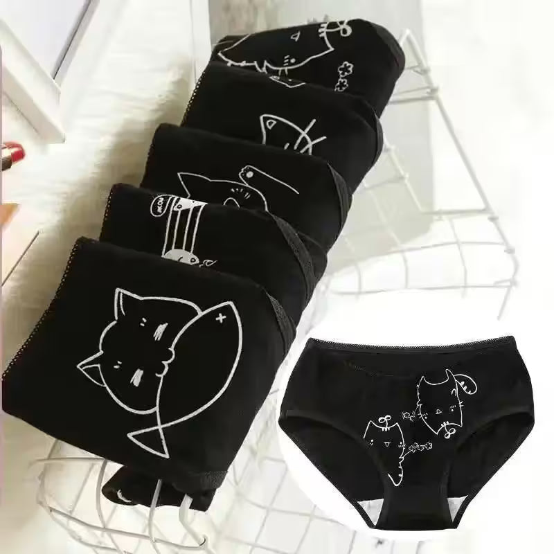5Pcs/set Cotton Cartoon Cute Panties Girls' Short - Additional View 5