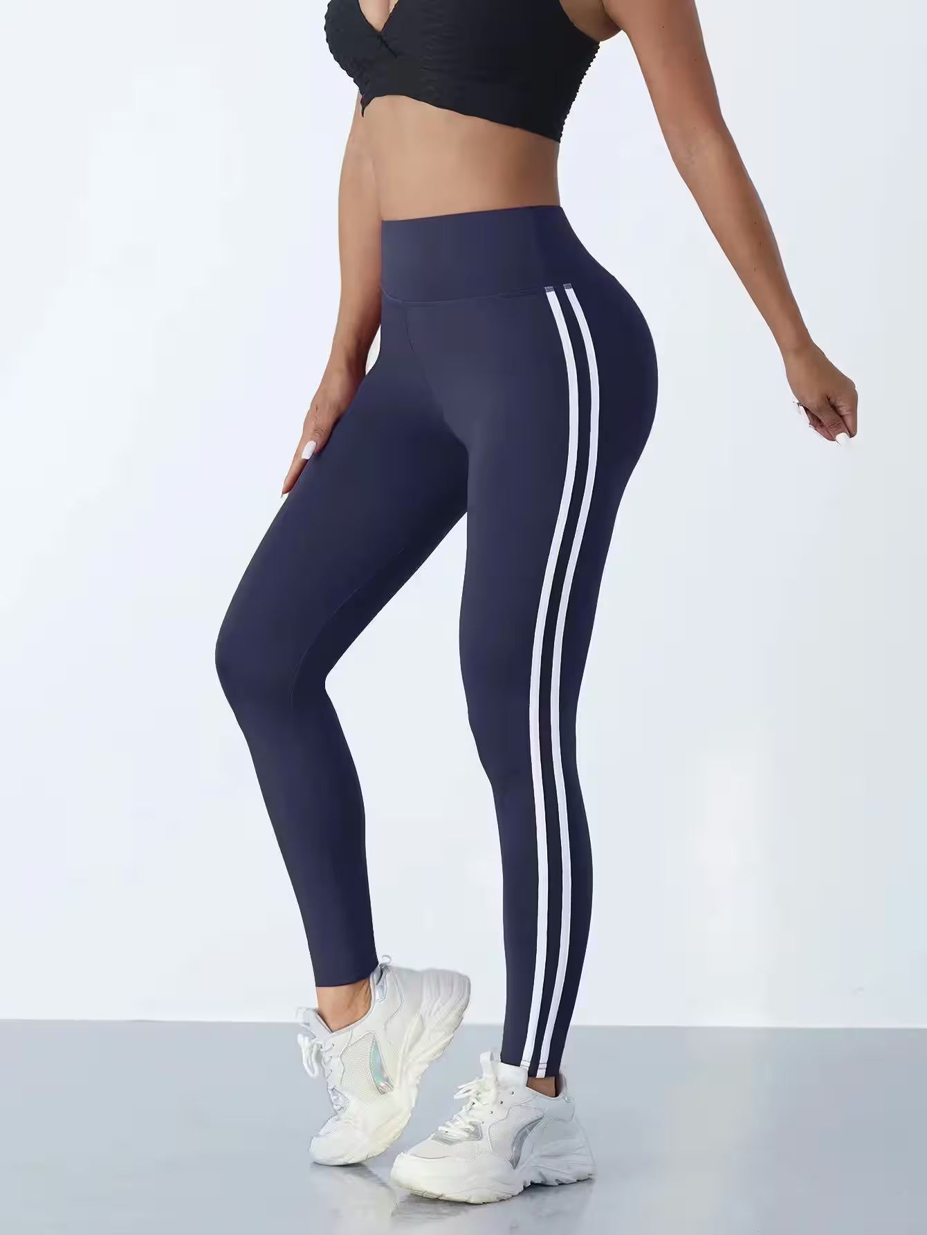 Yoga Leggings Striped Slim Sports Pants - Additional View 10