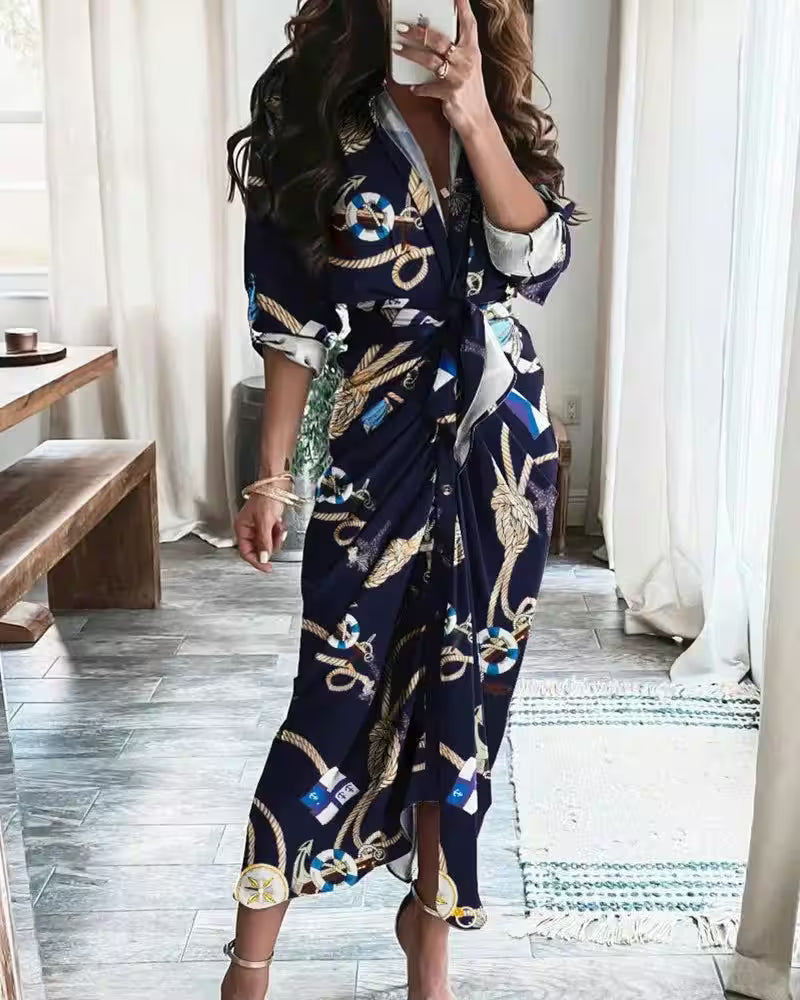 Dress Shirt Fashion Casual Printed Elegant - Additional View 5