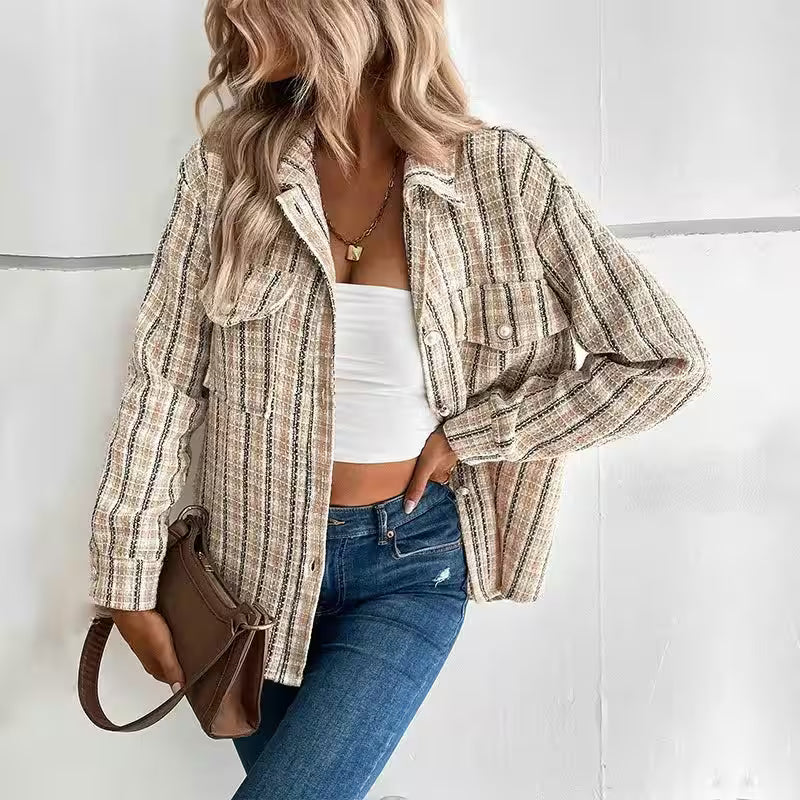 Jacket Retro Checkered Cardigan - Additional View 2