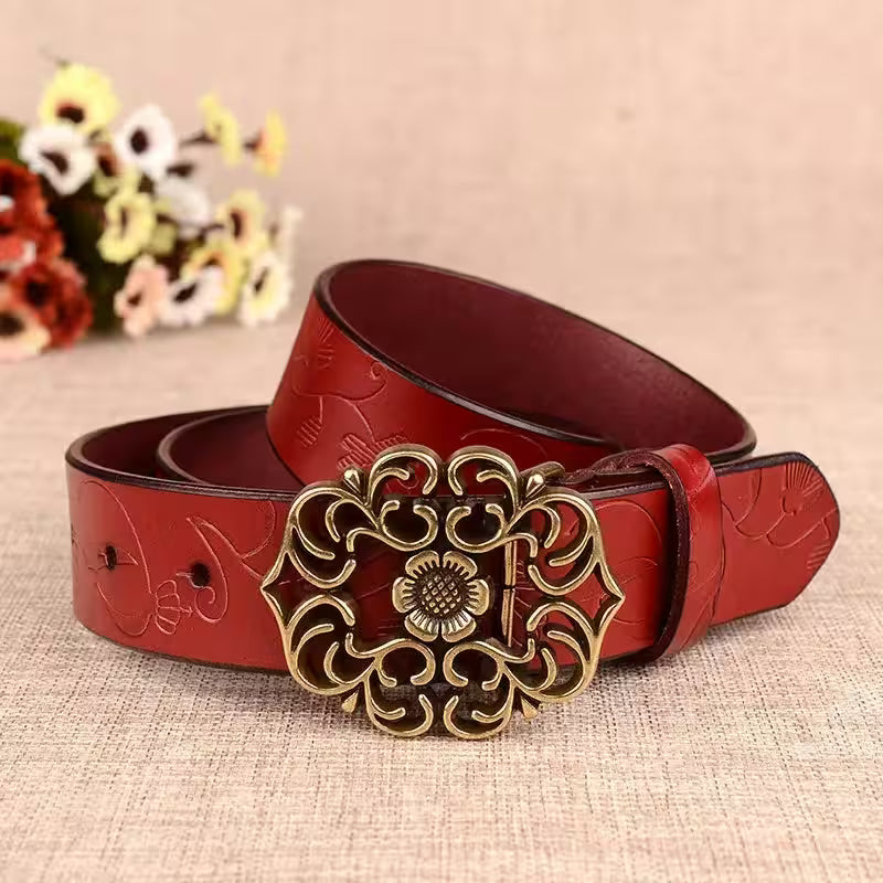 Sunflower Pattern Needle Buckle Belt - Additional View 10