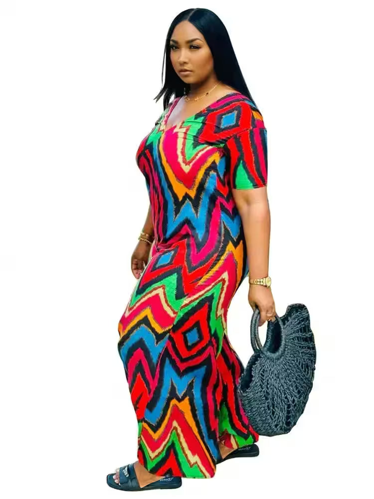 Striped Print Fashion Loose Casual Ladies Jumpsuits - Additional View 3