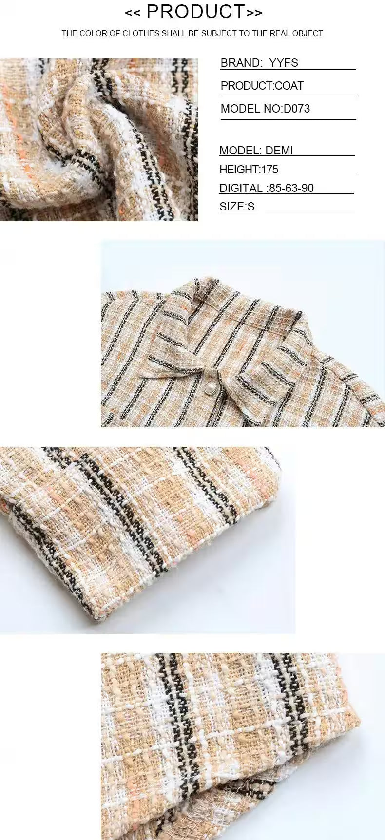 Jacket Retro Checkered Cardigan - Additional View 4
