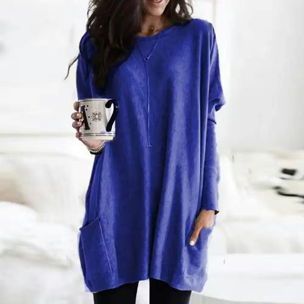 Long Sleeve Pocket Tunic Tops Blouse Casual - Additional View 13
