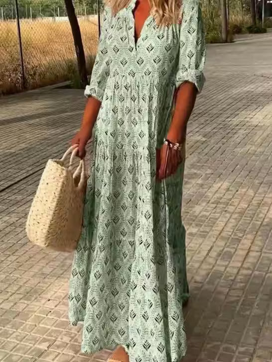Plus Size Loose and fashionable printed temperament - Additional View 6