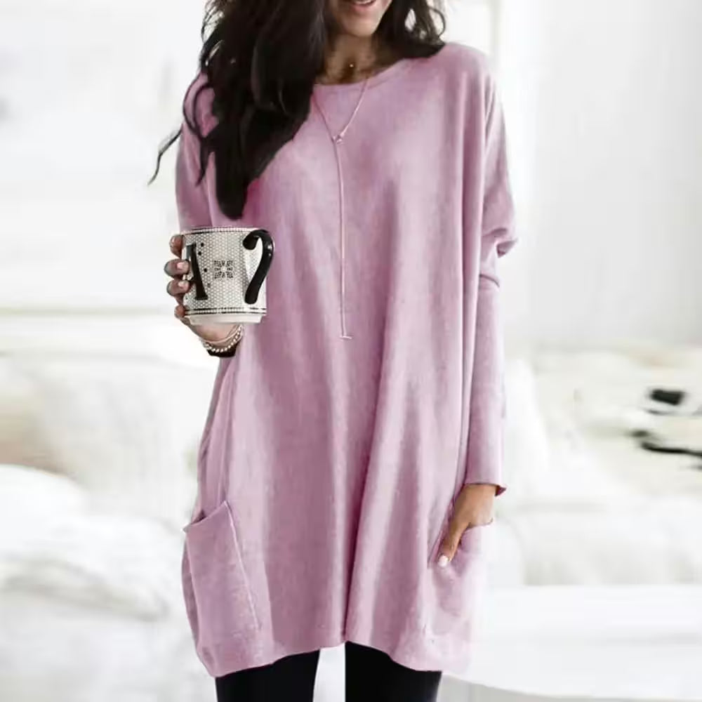 Long Sleeve Pocket Tunic Tops Blouse Casual - Additional View 12