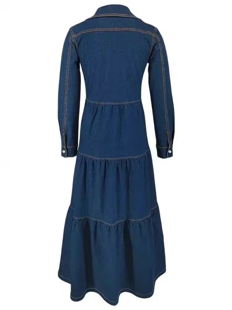 Casual Button Cardigan Long Sleeve Dresses - Additional View 6