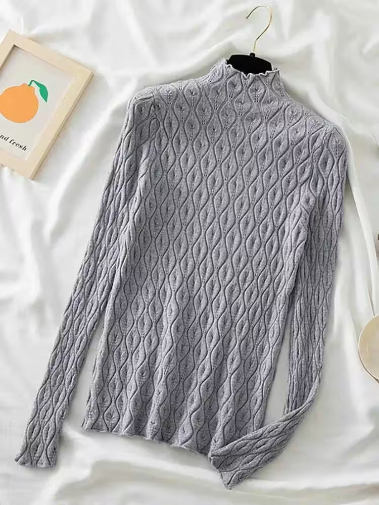 Cashmere Turtleneck Sweaters - Women's Fashion - View 17