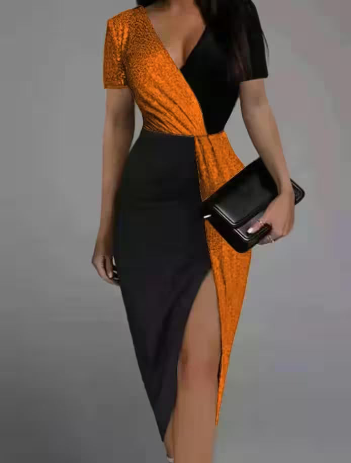 Skirt short-sleeved waist dress - Additional View 7