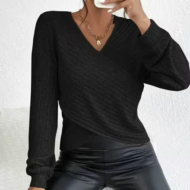 Casual Comfortable Versatile Solid V-Neck - Additional View 7