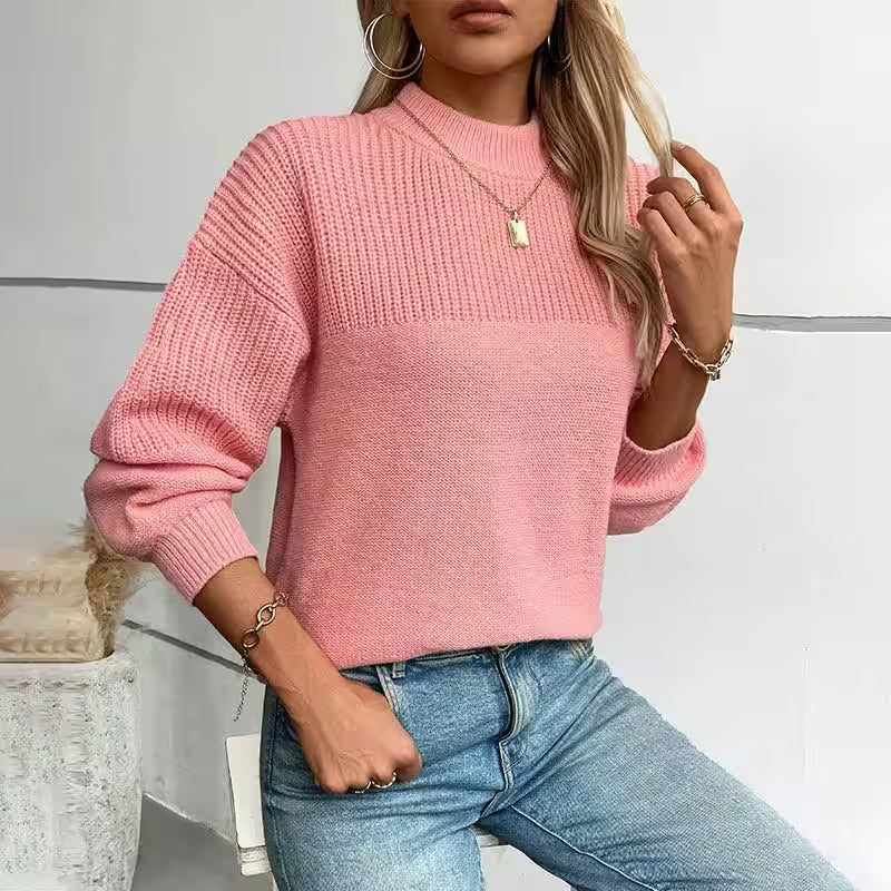 Sweater Half Turtleneck Pullover Casual - Women's Fashion - View 4