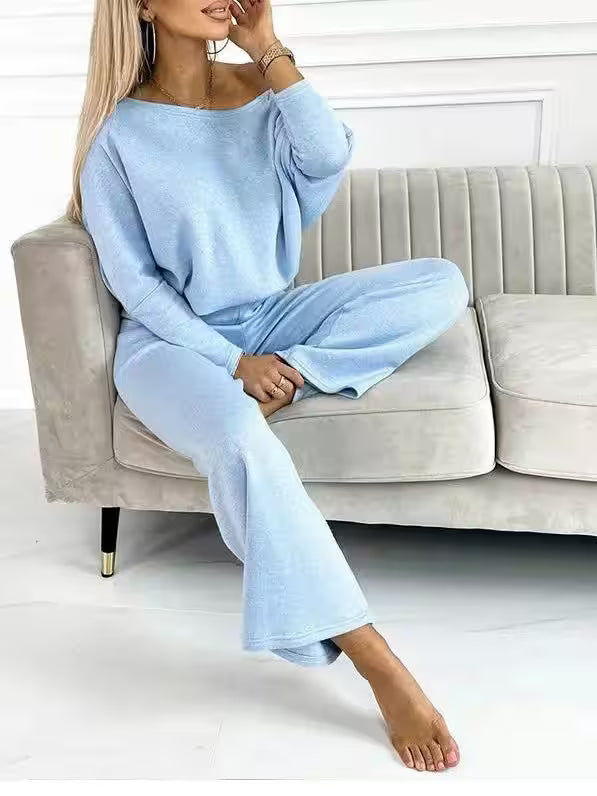 Top + Loose Wide Leg Two-piece Set - Additional View 2