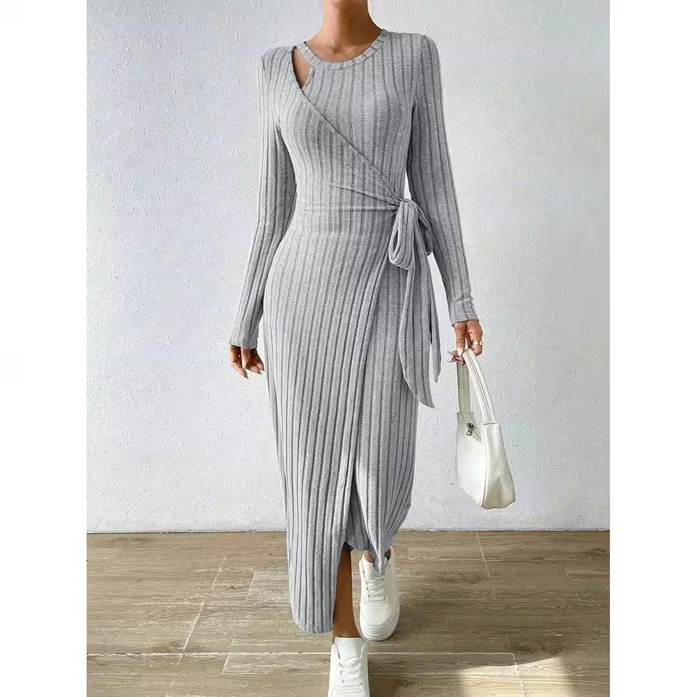 Dresses Fitting Slim Plain Asymmetric - Additional View 5