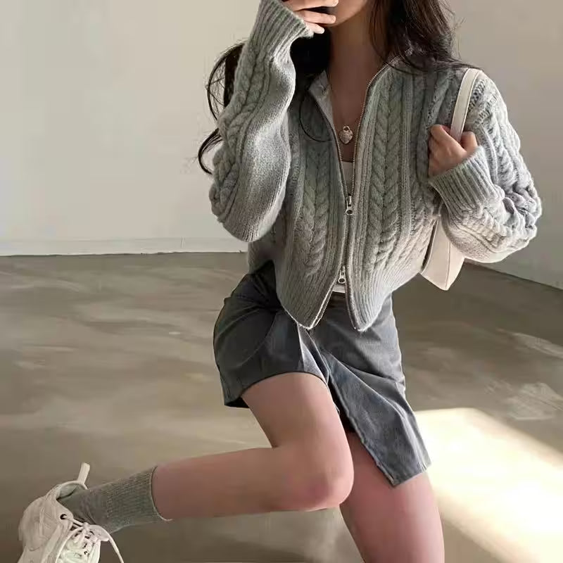 Casual Solid Cardigan Winter Short Coat - Additional View 7