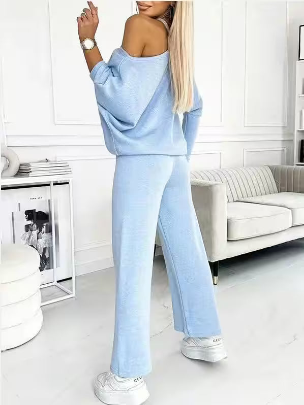 Tops - Top + Loose Wide Leg Two-piece Set