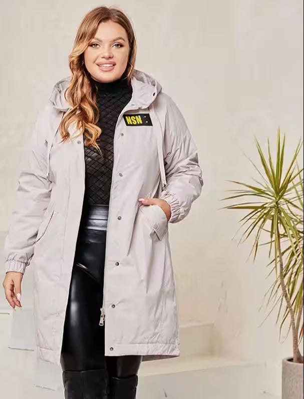 Dresses - Plus Size Spring Autumn Trench Coat