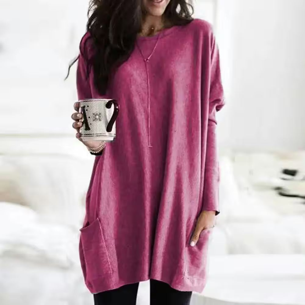 Long Sleeve Pocket Tunic Tops Blouse Casual - Additional View 11