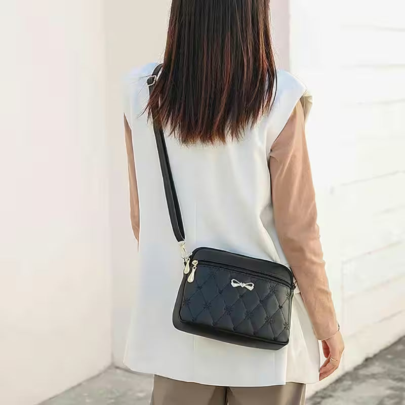 Crossbody-purse-female-leather-black-handbag-small-messenger - Additional View 7