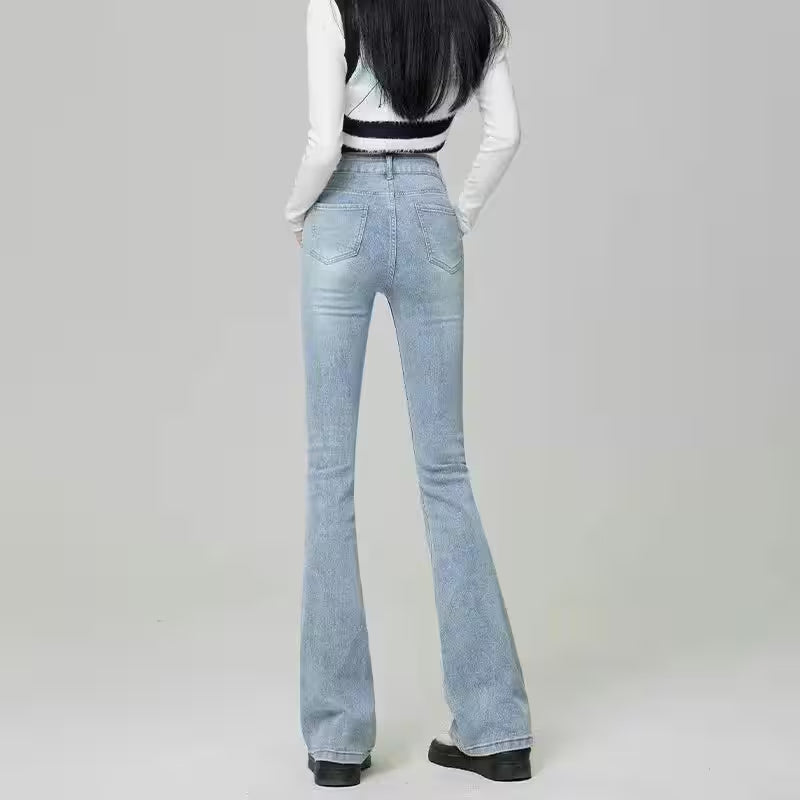 Flare Jeans Fashion Light Blue, Black - Additional View 2